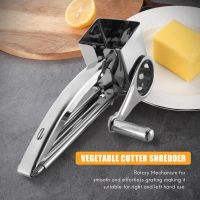 Rotary Cheese Grater Vegetable Slicer Shredder and Grinder with 4 Interchangeable Stainless Steel Grums