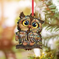 Home Festival Decoration Pendant Wooden Owl Christmas Tree Diy Pendant Xmas Ornaments Hanging Decoration Gift For Kids Children Christmas Ornaments