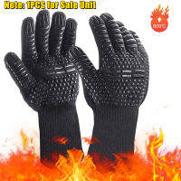 1PCS ถุงมือ BBQ ฉนวนกันความร้อนสูงถุงมือเตาอบ500 800องศาทนไฟบาร์บีคิวฉนวนกันความร้อนเตาอบไมโครเวฟถุงมือ