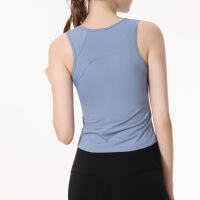 Lulu Slim Fit Sports Vest Women Sleeveless Yoga Fitness Pilates Running Tops 1326