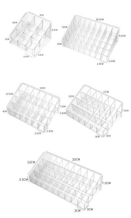 xmds-กล่องใส่ของ-กล่องพลาสติกใส-กล่องเก็บของ-ตาราง-9-24-36-40-กล่องเก็บของโปร่งใส-ชั้นวางลิปสติก-วางกล่อง-ผลิตภัณฑ์พลาสติก-กล่องเก็บเดสก์ท็อป-ขาตั้งลิปสติก-กล่องเก็บเครื่องสำอาง