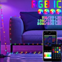 ZZOOI Fairy Lights RGB Smart Bluetooth Control USB LED String Lamp Outdoor App Remote Control Home Corridor Garland Lights Decoration