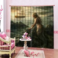 【CC】✧❒  2 Pieces Curtains Drapes Window Panels Decoration Supplies