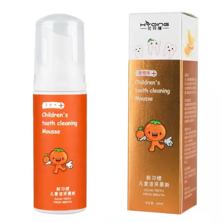 60mlChildren's Toothpaste Kids Foam Toothpaste with Strawberry Flavor
