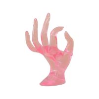 Mannequin OK Hand Jewelry Display Stand Shelf Support Bracelet Holder Transparent Pink Shape Organizer Storage Bangle