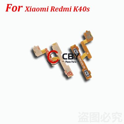 สำหรับ Xiaomi Redmi K40/K40 Pro ปุ่มปรับระดับ K40s K50 Poco F3ปุ่มปรับระดับเสียงสายเคเบิลงอได้ชิ้นส่วนซ่อมแซมปุ่มควบคุมคีย์ด้านข้าง