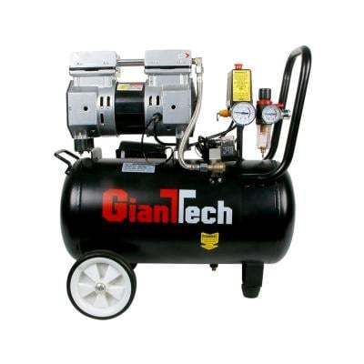 "Buy now"ปั๊มลม Oil Free GIANTTECH รุ่น SGW750-24L กำลัง 1 แรงม้า ขนาด 24 ลิตร สีแดง - ดำ*แท้100%*