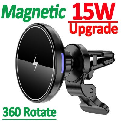 15W Magnetic Wireless Chargers Car Air Vent Stand Phone Holder For iPhone 12 13 14 Pro Max Mini Macsafe Fast Charging Station