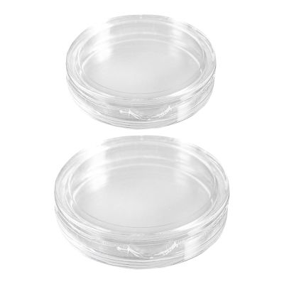 20 Pcs Small Round Transparent Plastic Coin Capsules Box 33mm &amp; 38mm