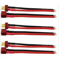 【YF】 Deans Ultra Pigtail Cable T plug Connector Male   Female with10cm 14 AWG Soft Silicone Wire for RC hobby Quadcopter Lipo Battery