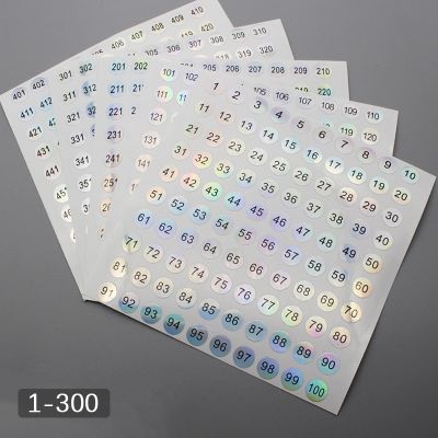 【CW】 1-300 Number Sticker Glue Bottle Markers Digital Label Stickers Supplies