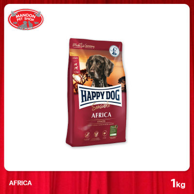 [MANOON] HAPPY DOG Africa (Grain Free) สำหรับสุนัขโต สูตรปราศจากธัญพืช เนื้อนกกระจอกเทศและมันฝรั่ง ขนาด 1 กิโลกรัม