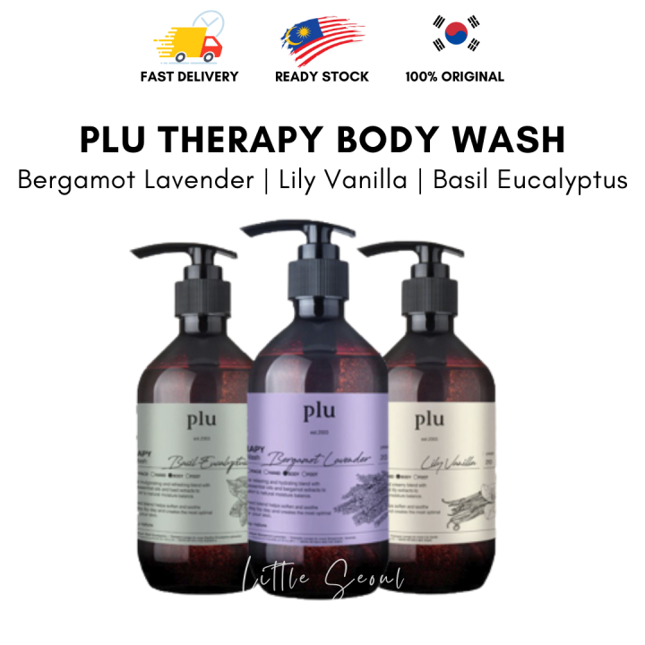 PLU Therapy Body Wash 500g (Bergamot Lavender/Lily Vanilla/Basil