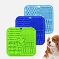 Silicone Pet Licking Pad Distracted Food Pad Cat Slow Food Bowl Sucker Placemat Pet Anti-slip Anti-choking Eating Gear