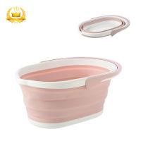 2021NEW Collapsible Plastic Mop Bucket Portable Wash Basin Footbath Foldable Dishpan KItchen Household Cleaning Accessories