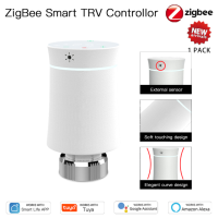 Tuya วาล์วแอคชูเอเตอร์หม้อน้ำ,ใหม่ ZigBee3.0เทอร์โมสตาทที่ตั้งโปรแกรมได้อัจฉริยะเครื่องทำความร้อนตัวควบคุมอุณหภูมิรีโมทแอปควบคุมด้วยเสียงจากร้าน E Life