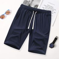 HOT14★2023 Summer New Mens Elastic Waist Soft Draw Rope Breathable Running Loose Pocket Pants Cal Fashion 4-Color Beach Shorts