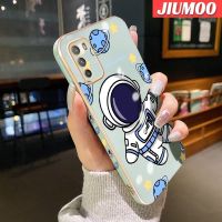 เคส JIUMOO สำหรับ Xiaomi MI POCO M3 Pro 4G POCO M3 Pro 5G Redmi Note 11 SE เคสการ์ตูนนักบินอวกาศแฟชั่นเคสโทรศัพท์ชุบหรูหราบางเคสซิลิโคนนิ่มลายด้านที่สร้างสรรค์คลุมทั้งหมดเคสป้องกันทนแรงกระแทกกล้อง