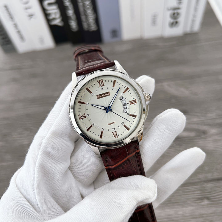 ใหม่แฟชั่นกันน้ำนาฬิกาผู้ชายผู้ผลิตนาฬิกาปฏิทินเดียวนาฬิกาผู้ชายธุรกิจเข็มขัดนาฬิกาควอตซ์