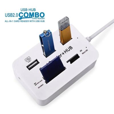 USB Hub Combo 2.0 3 Ports Card Reader High Speed Multi USB Splitter Hub USB Combo All In One for PCnotebook Computer Accessories
