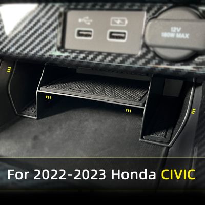 ถาดกล่องกล่องเอบีเอสคอนโซลกลางรถสำหรับ2022 2023 Honda Civic 11Th Gen ที่เก็บของแบ่งช่องตกแต่งภายในและจัดเตรียม