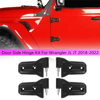 1 Set Door Side Hinge Heavy Duty Door Hinges Accessories for Jeep Wrangler JL JT 2018-2022 Left+Right
