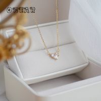 【Preflow ornament】 OBEAR 14KGold ชุบ KoreanHeart เงินสเตอร์ลิง