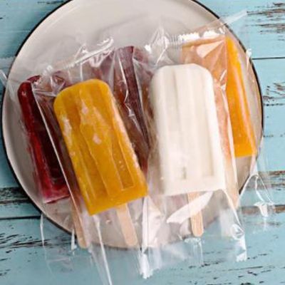 100pcs/lot New Ice Cream Popsicle Plastic Bag Cake Bread Chocolate Package Transparent bag One-time 8x19CM