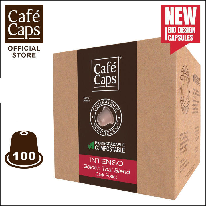 cafecaps-แคปซูลกาแฟ-nespresso-compatible-intenso-กล่อง-x-100-แคปซูล-กาแฟคั่วเข้ม-อาราบิก้าแท้-100-ที่คัดสรรจากภาคเหนือของประเทศไทย-แคปซูลกาแฟใช้ได้กับเครื่อง-nespresso-เท่านั้น