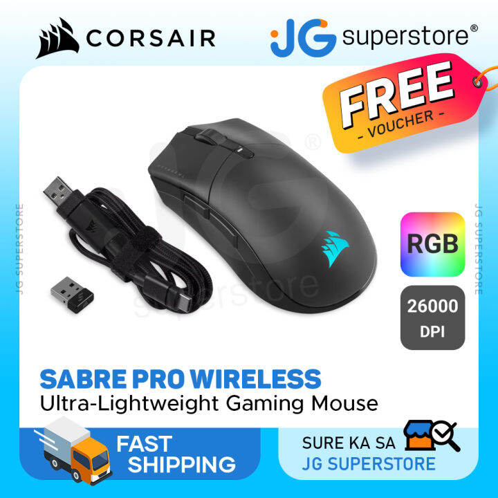 CORSAIR Sabre Pro Champion Series iCUE RGB Wireless Optical UltraLight