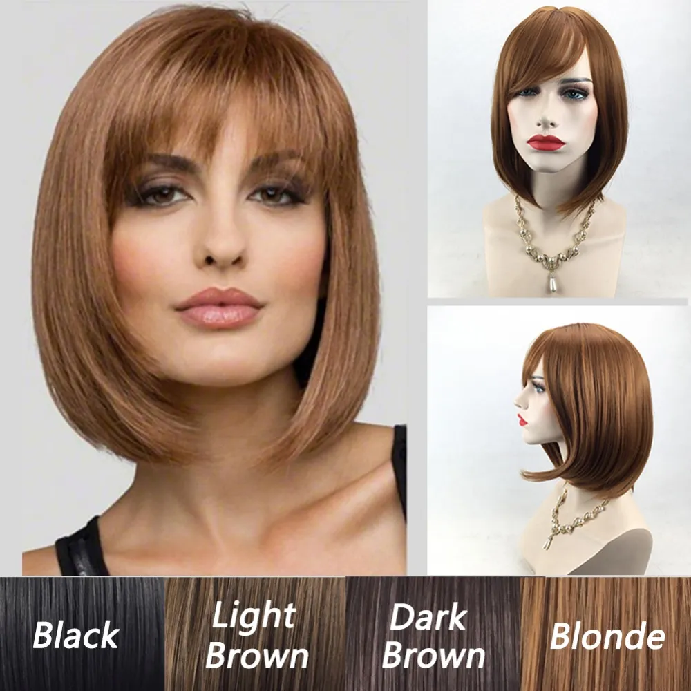 Bob Style Wig Women's Short Straight Full Hair Wigs Cosplay Party Neat Bangs Black Blonde Brown - Blonde | Lazada PH Bob Style Wig Women's Short Straight Full Hair Wigs Cosplay Party Neat Bangs Black Blonde Brown - Blonde | Lazada PH