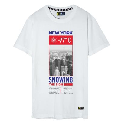 เสื้อยืดแขนสั้น 7th Street X The Zign รุ่น Snowing New York ของแท้ 100%