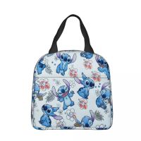 ✚❉۞ Disney Christmas Stitch Blue Koala Insulated Lunch Bags High Capacity Lunch Container Cooler Bag Tote Lunch Box Office Food Bag