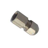 Brass Nickel Plated Compression Fitting Straight Female Connector 6 MM OD x1/8 BSPP