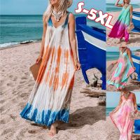 ¤☬☼ Bohemian Long Dresses Women Summer New In Sleeveless Casual Loose Vintage Beach Sundress Female Elegant Party Maxi Dress Robe