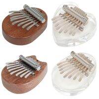 M MBAT เครื่องดนตรีอะคริลิกแบบพกพา,เครื่องดนตรีอะคริลิคเปียโน Kalimba Thumb ขนาดเล็ก8คีย์เหมาะสำหรับเป็นของขวัญสำหรับเด็กมือใหม่