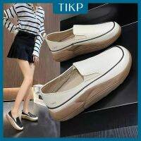 ✳✖ Tikp รองเท้าลําลอง พื้นหนา ใส่สบาย สีพื้น สําหรับผู้หญิง CY1220