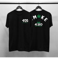 เสื้อยืด พิมพ์ลายควัน 420 สําหรับผู้ชาย