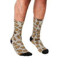 Mens Funny socks many Capybaras Printed Socks harajuku Men Happy hip hop Novelty cute boys Crew Casual Crazy Socks for men