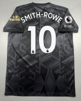 เสื้อบอล แฟนบอล อาเซนอล เยิอน สีดำ 2022-23 Arsenal Away  พร้อมเบอร์ชื่อ 10 SMITH ROWE อาร์ม พรีเมียร์ลีค ครบชุด 2022