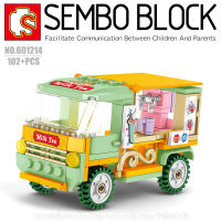 บล็อกตัวต่อรถร้านค้า SEMBO BLOCK 601214 จำนวน 102 ชิ้น