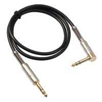 【DT】1/4 Inch TRS Stereo 6.35mm  Elbow  Jack Audio Cable for Studio Monitors Guitar Amplifier Mixer Console Balanced Shielded Cords  hot