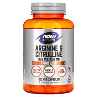 NOW Foods Sports Arginine &amp; Citrulline 120 Veg Capsules