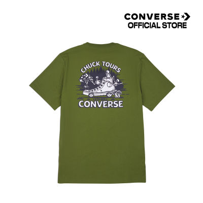 Converse เสื้อยืด TEE คอนเวิร์ส CHUCK TOURS GRAPHIC TEE GREEN MEN (10025274-A03) 1325274BF3GNXX