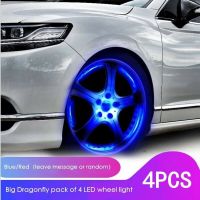 2/4pcs Universal Tyre Light Waterproof Wheel Light  Car Bike Motorcycle Tire Air Valve Stem LED Light Caps Decorative Lantern Wheel Covers