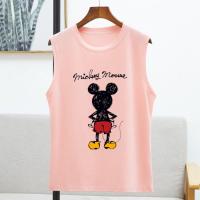 ฤดูร้อน รุ่นล่าสุด Mickey ภาพการ์ตูน หลวม เสื้อแขนกุด 8สี S 3XL