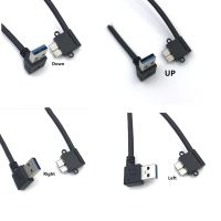 90 Degree UP Down Left Right Angled USB 3.0 Type A to Micro B Male Cable for Samsung S5 Note 3 HDD External Hard Drive Disk