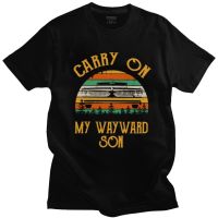 HGJ LZ เสื้อยืดแขนสั้น คอกลม ผ้าฝ้าย พิมพ์ลายภาพยนตร์ละครทีวี Supernatural Carry On My Waywardเหมาะกับของขวัญ สําหรับผู้ชาย