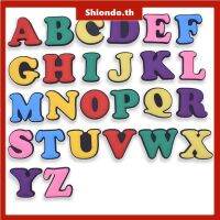 Jibbitz Pins เข็มกลัดรูปตัวอักษร A - Z  Pvc สําหรับ Slippers ตัวติดรองเท้า Jibbit QC7311533