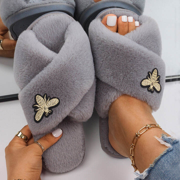 womens-slippers-insect-fluffy-faux-fur-slides-flat-sandals-custom-winter-slippers-flip-flops-designer-female-shoes